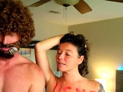 small tit brunette tattooed teen girlfriend caught in shower