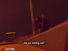 Forgive Me Father - Cheating Czech MILF turned on by danger blowjob and rough sex public pick up
