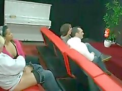 Two Swinger Couples at Adult Cinema