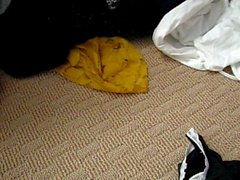 panty raid - step daughter's bathroom and dirty hamper