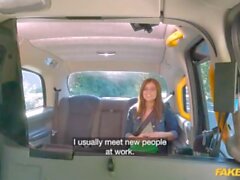 Fake Taxi Sexy innocent looking brunette caught smoking in the taxi and needs to pay