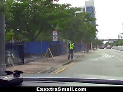 SmallFrame Babe Fucks The Parking Attendant