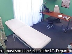 FakeHospital Petite Euro patient orgasms pussy juice over doctors desk