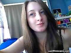 Pregnant girl gets naked and milks her tits on webcam