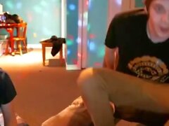Gay guy plays with Straight friend on Cam, Tries to Suck him off(authentic)