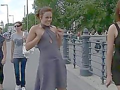 Lovely chick gets her axe wound thrashed in public