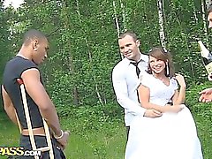 Group sex at the wedding with dp