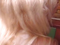 Hot blond shemale sucking and fucked