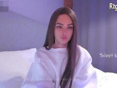 petite russian shemale angel with sexy feet legs masturbates on webcam