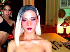 Sexy Shemale Duo Enjoys Anal Fuck On Cam